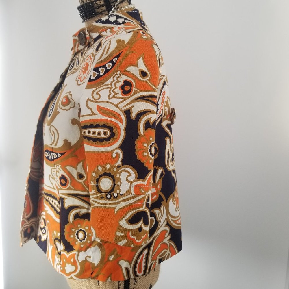 J.CREW Coppelle Paisley San Pelmo Jacket sz 6 - Picture 6 of 8